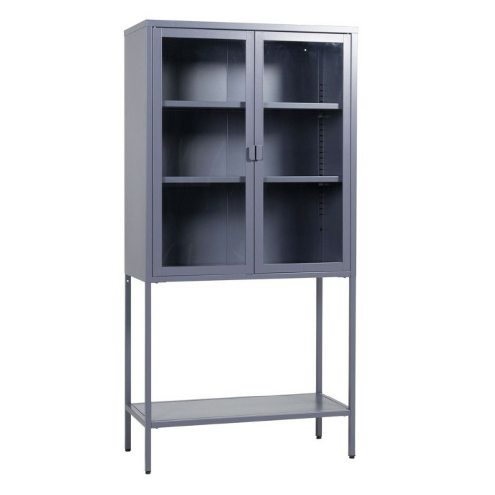 Vitrine 2 portes en verre misha 150cm gris