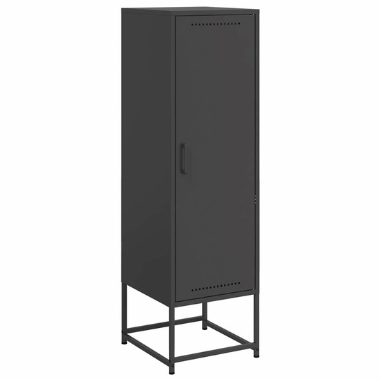 Buffet bahut commode armoire meuble de rangement organisateur cuisine salle de séjour salon haut 36 x 39 x 123 cm acier noir