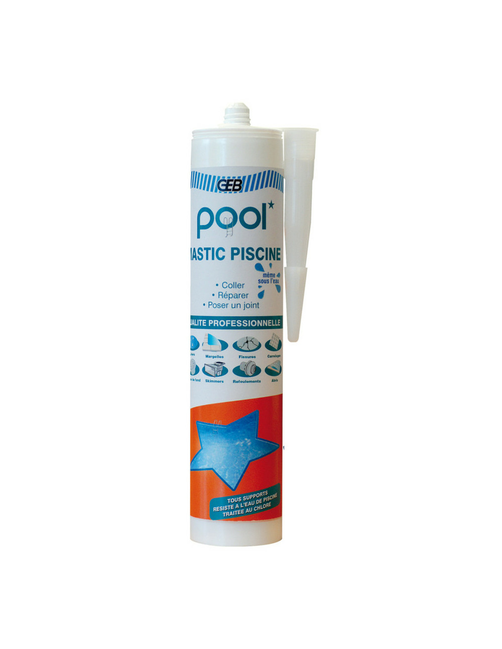 Pool mastic piscine cart 290 ml blc - geb pool