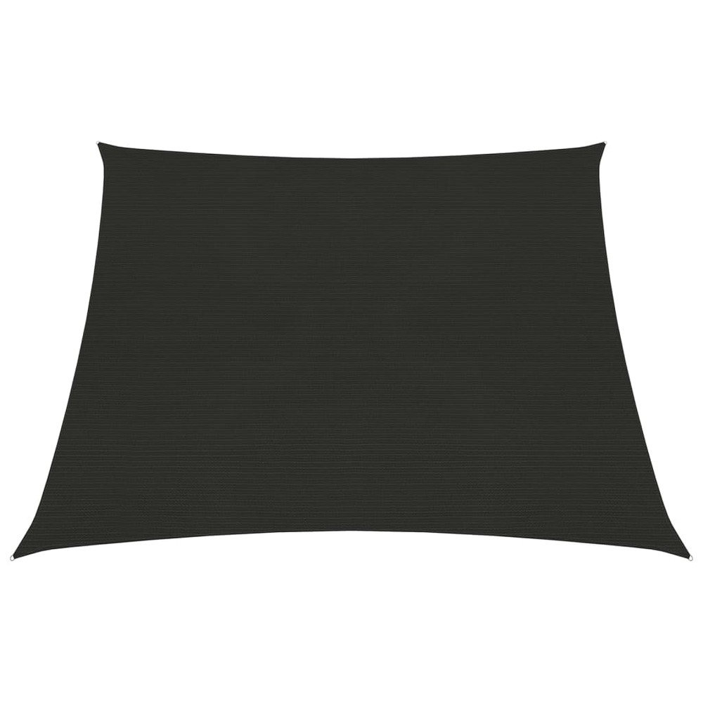 Voile toile d'ombrage parasol 3/4 x 2 m pehd 160 g/m² noir