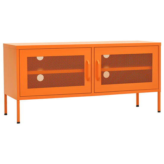 Meuble tv orange 105x35x50 cm acier