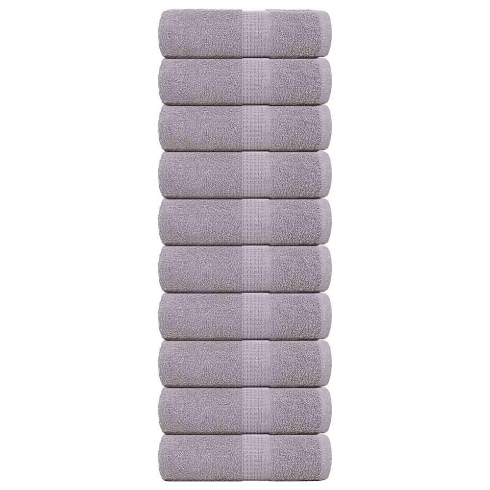 Serviettes de toilette frogn 10 pièces gris 30x30 cm 360 g/m²