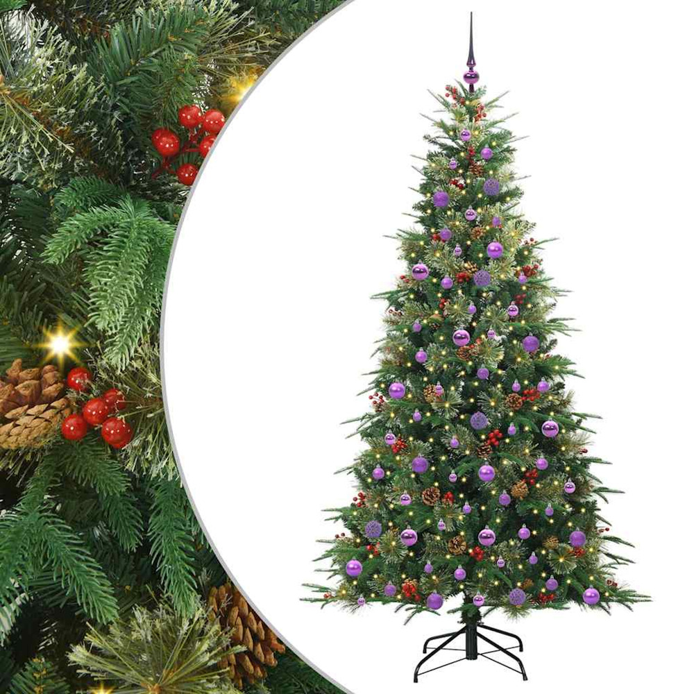 Sapin de noël artificiel à branches articulées vert 210 cm