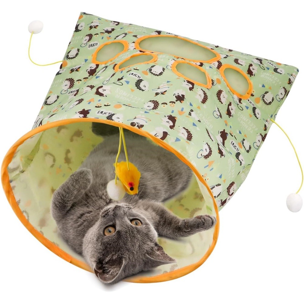 Sac tunnel pourchatsavec balle jouet