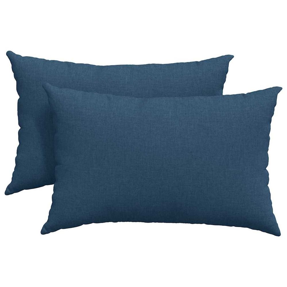 Coussins de canapé 2 pc tissu bleu 60 x 40 cm