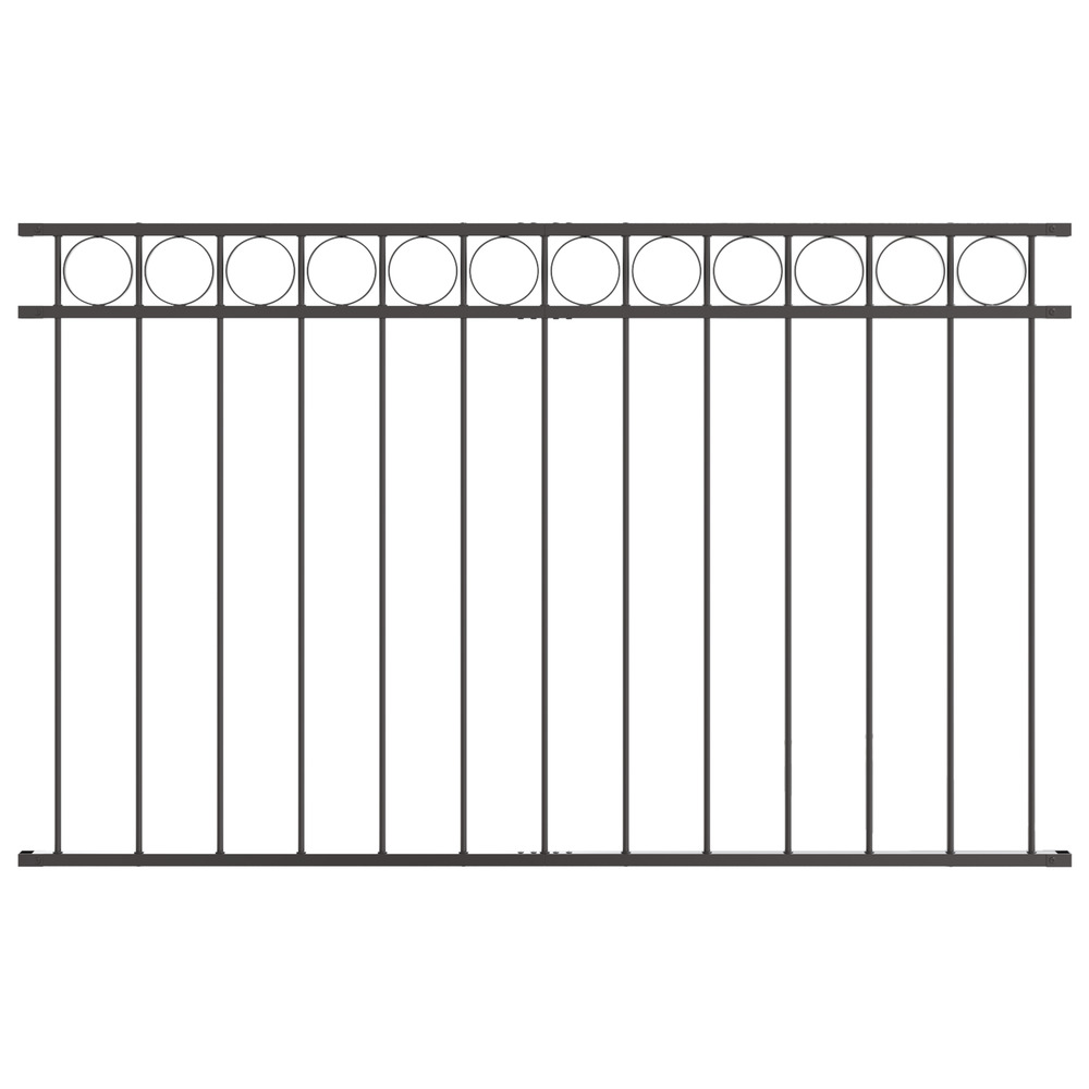 Clôture grise 1,7x1 m en acier