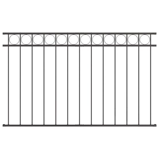 Clôture grise 1,7x1 m en acier