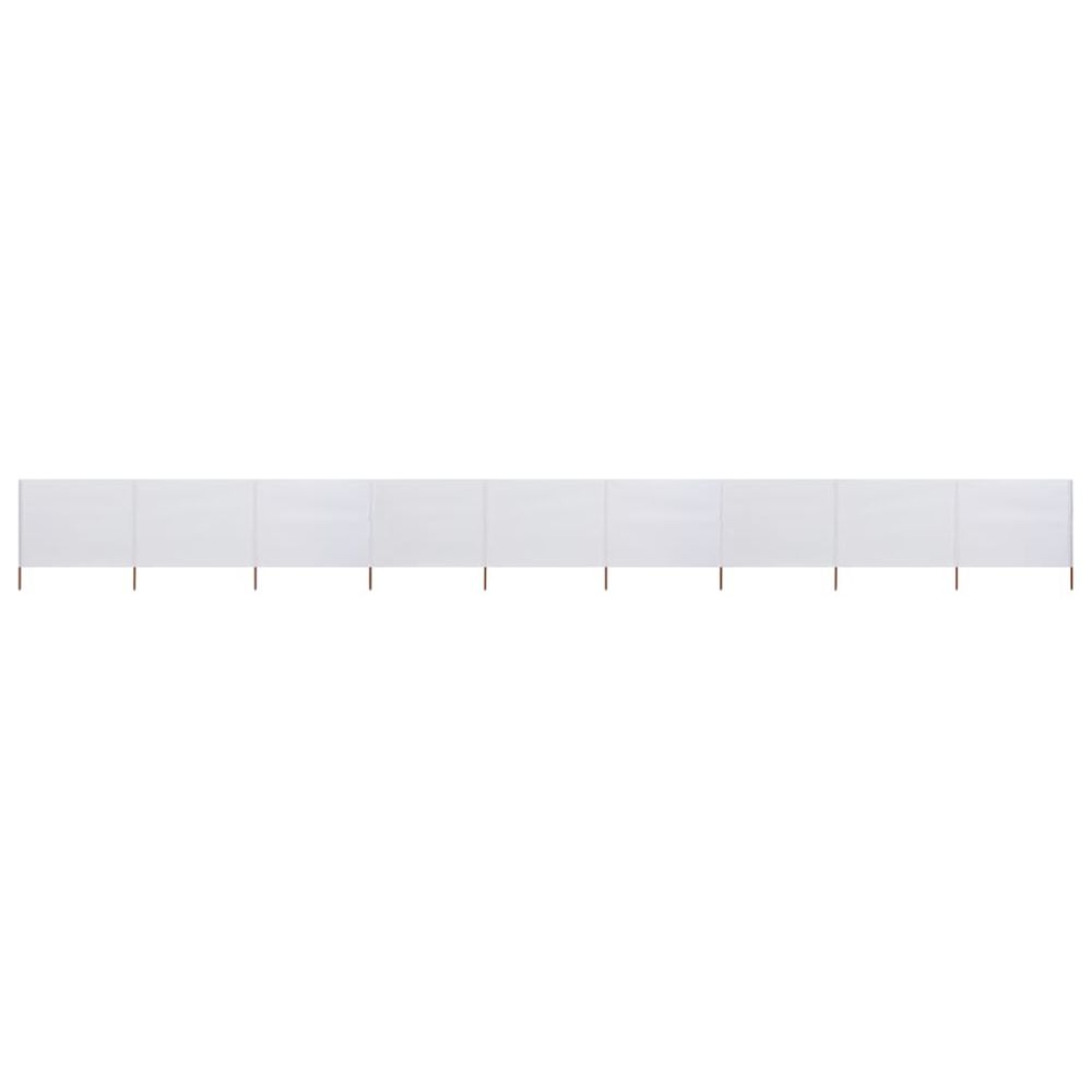 Paravent 9 panneaux tissu 1200 x 120 cm blanc sable
