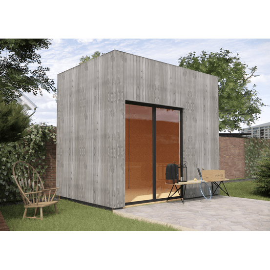 Studio de jardin 4 saisons en bois 3,3 x 2,4 x 3,2 m / isolation re2020 / menuiseries alu k-line