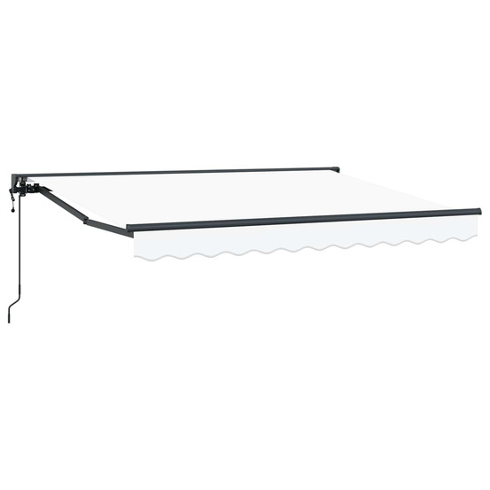 Auvent rétractable électrique blanc 3,5 x 2 m