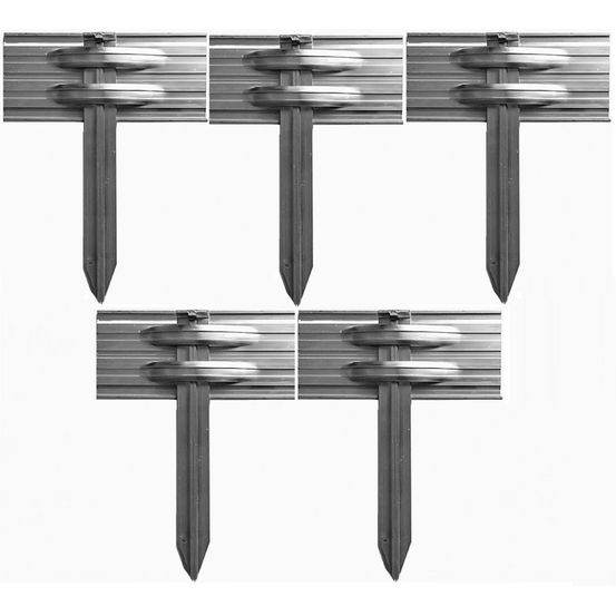 Jeu de 5 ancrages pour bordures de jardin en aluminium ultra solide | bordure jardin | bordure jardin metal
