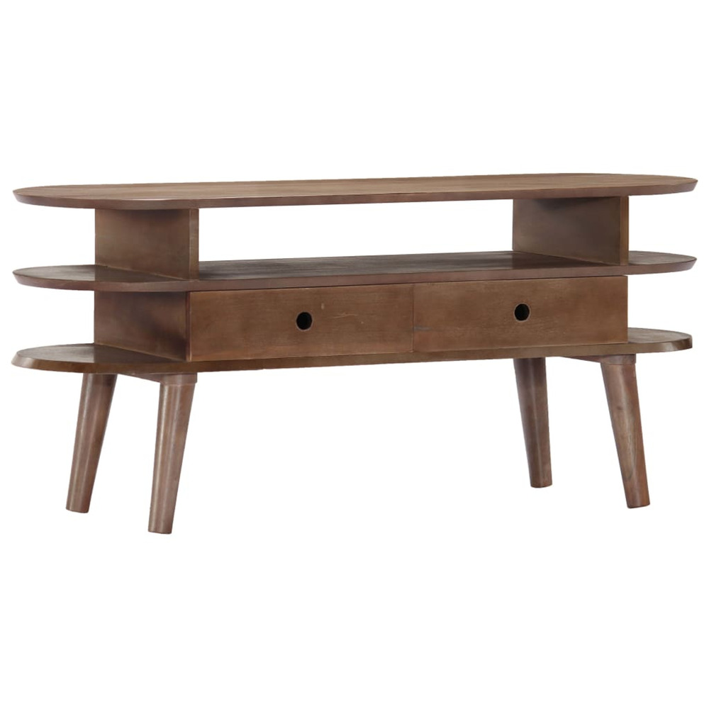 Meuble tv 110x35x50 cm bois d'acacia solide