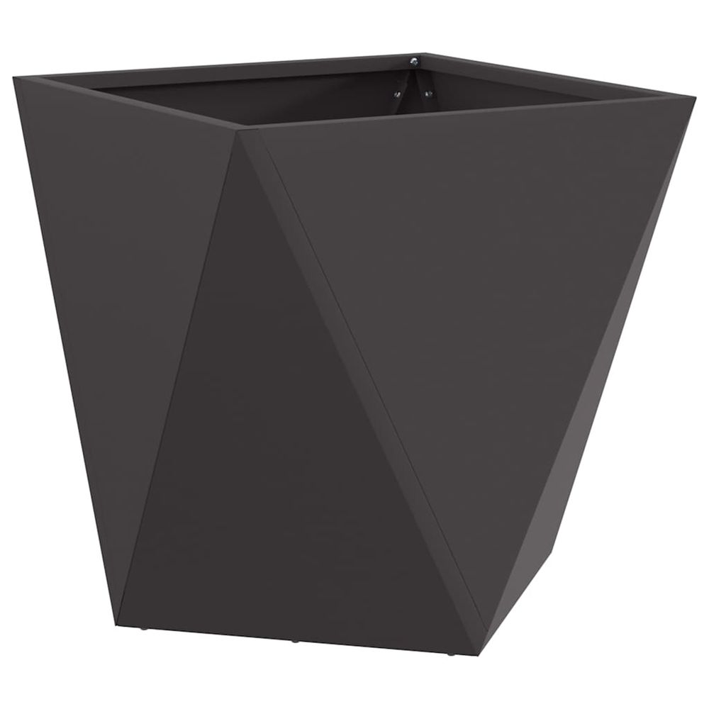 Jardinière d'extérieur noir 50 x 50 x 50 cm acier