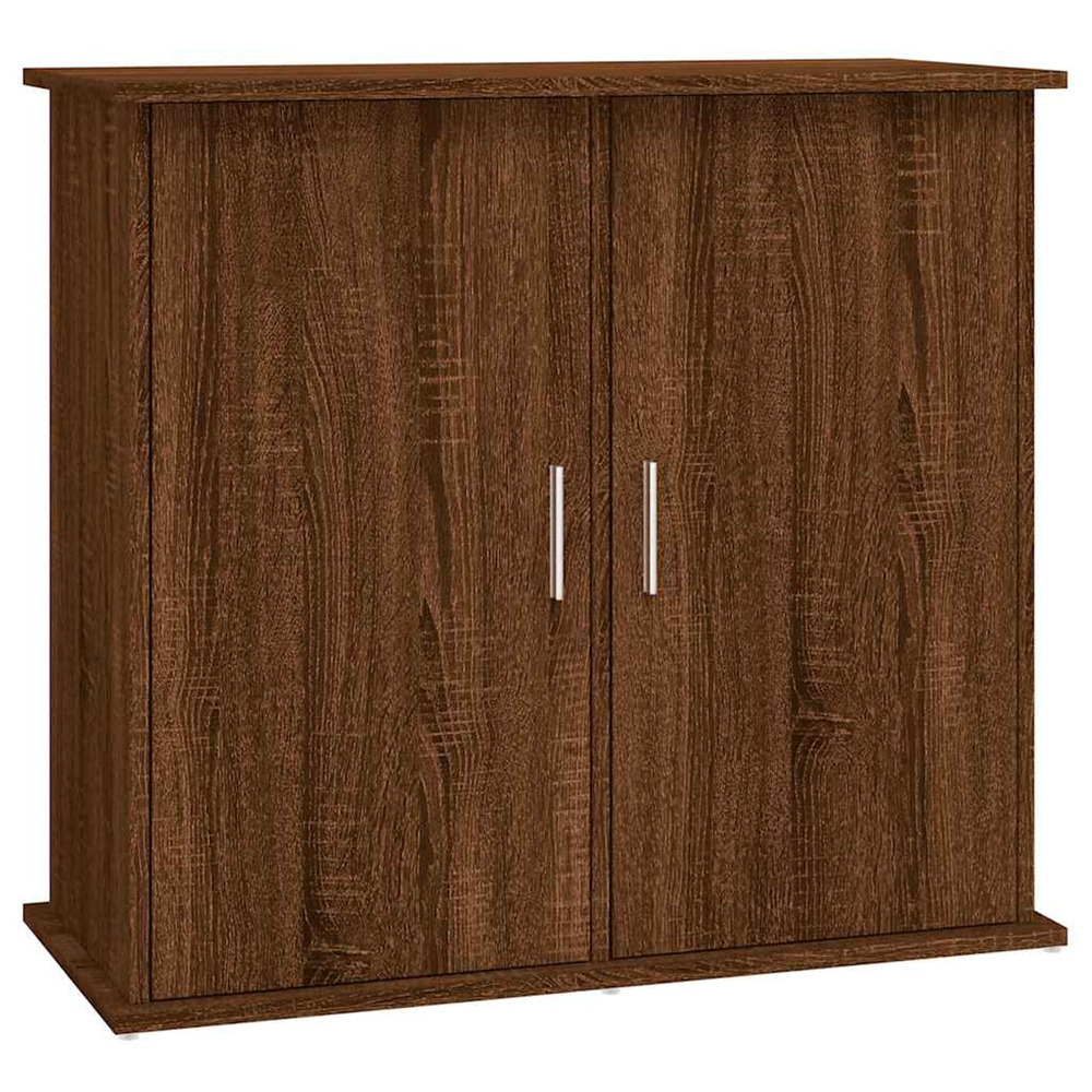Support pour aquarium chêne marron 81x36x73cm bois d'ingénierie