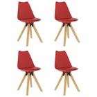 Chaises de salle à manger 4 pcs rouge