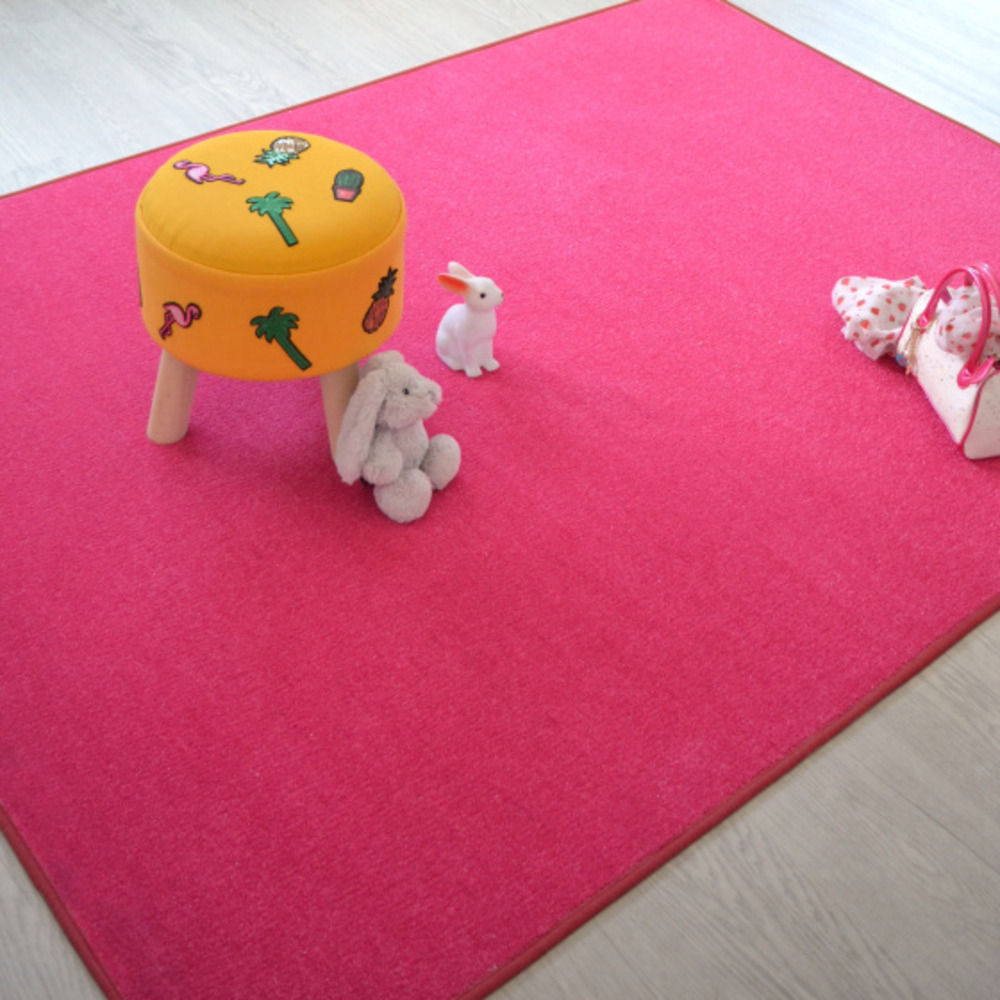 Tapis chambre d'enfant - pailleté flash - rose - 145 x 200 cm