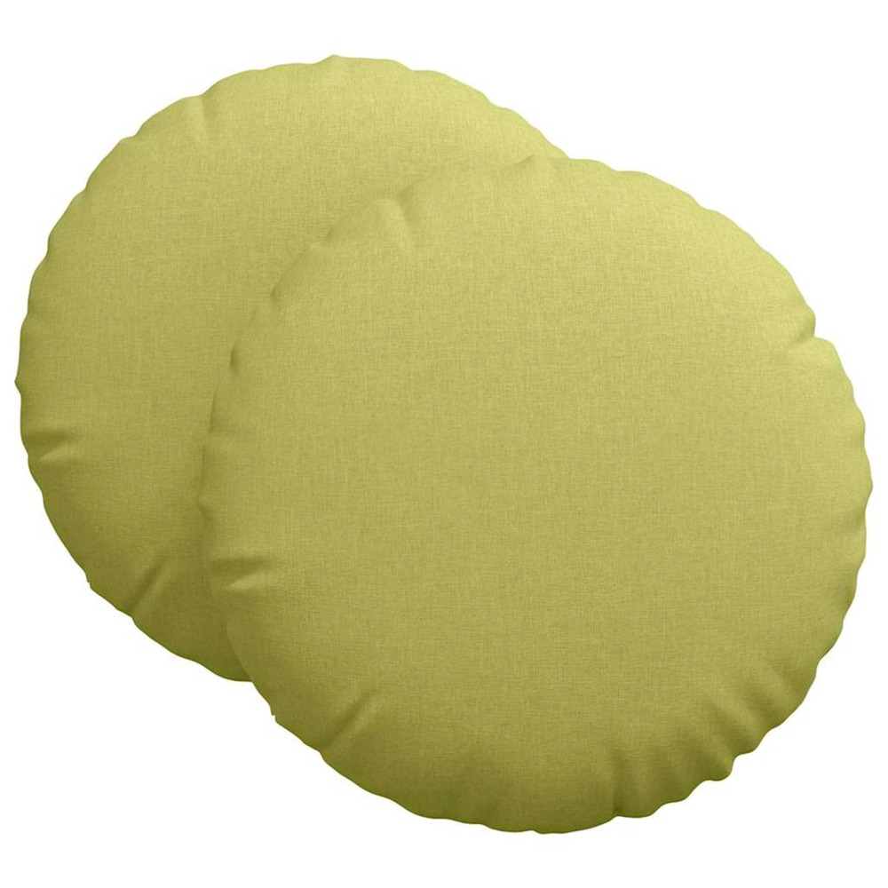 Coussins de siège 2 pcs vert clair ø80 x 29 cm tissu