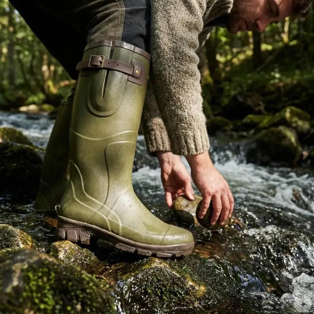 Bottes de chasse colorado caoutchouc kaki marron 39 à 47