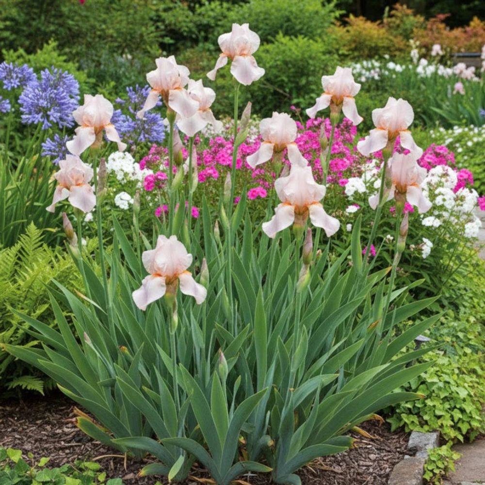 Iris des jardins flamant rose godet - 5/20 cm