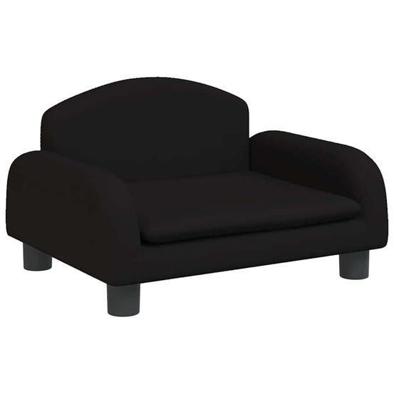 Lit pour chien noir 50x40x30 cm tissu