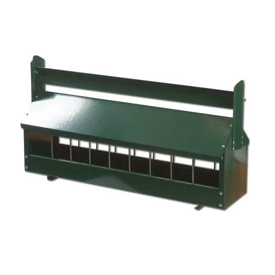 Mangeoire galva avec rouleau thermolaqué vert