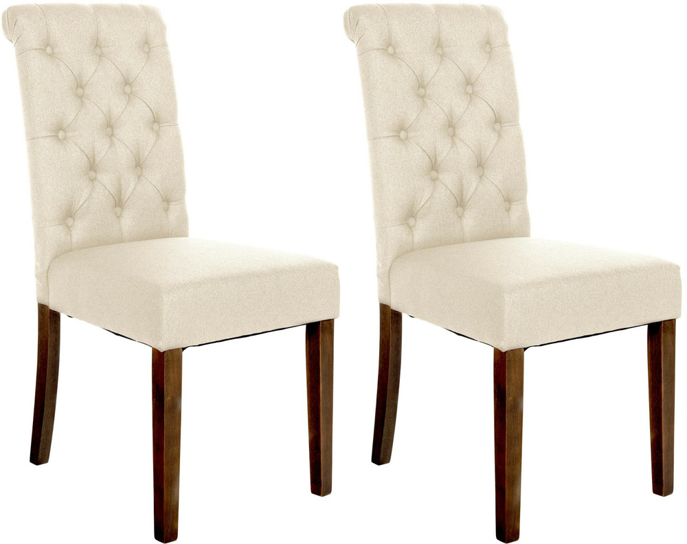 Lot de 2 chaises de salle à manger tissu lisburn