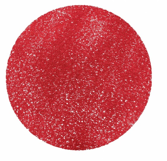 Set de table rond 38 cm pvc tortilla rouge