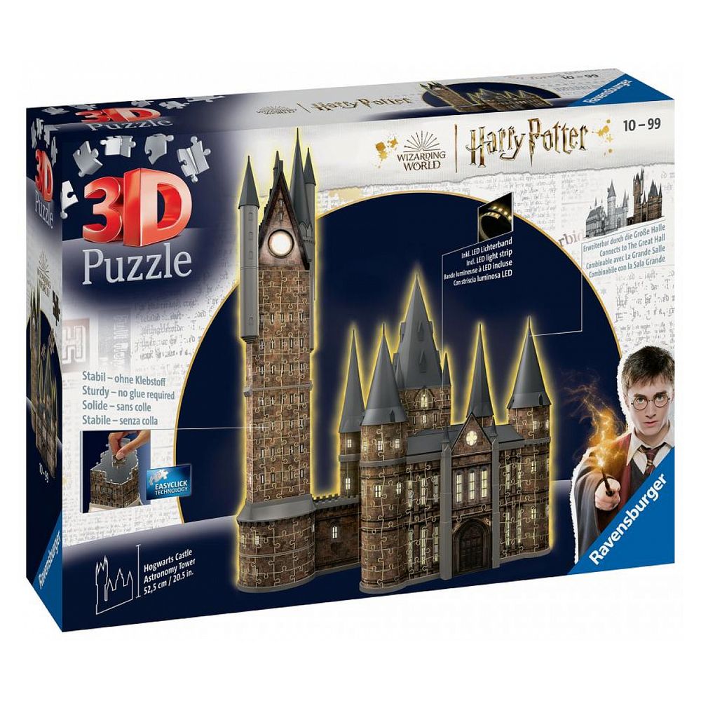 Puzzle 3d château de poudlard illuminé - la tour d'astronomie / harry potter