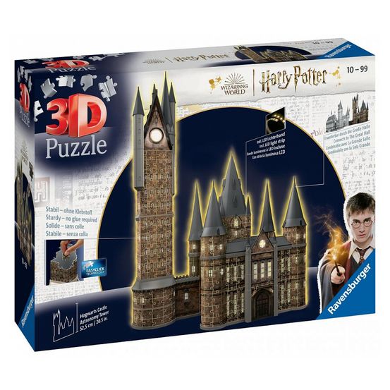 Puzzle 3d château de poudlard illuminé - la tour d'astronomie / harry potter