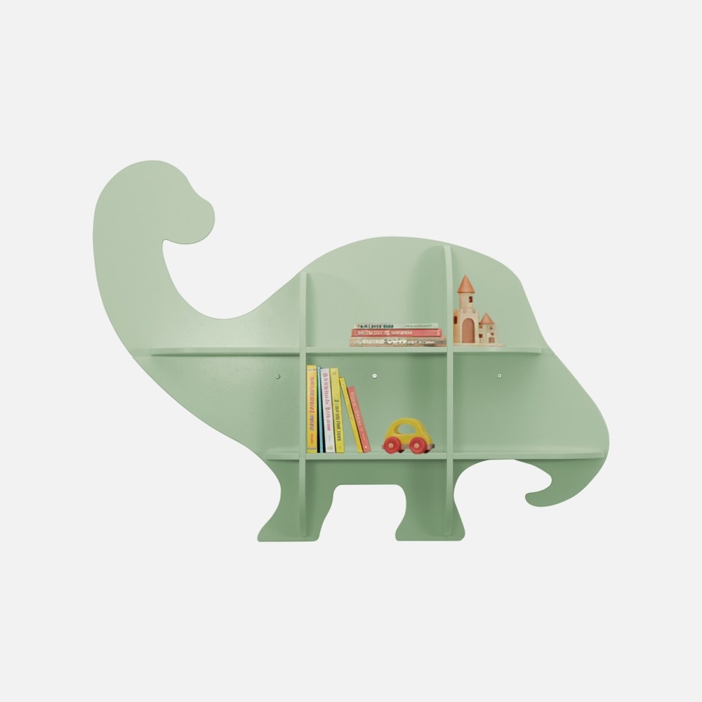 Etagère murale dinosaure 5 espaces de rangement - l 108 x p 16,5 x h 78,5 cm - brachi