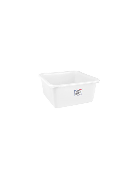Cuvette carrée 38cm 15l blanc alimentaire - aluminium et plastiq