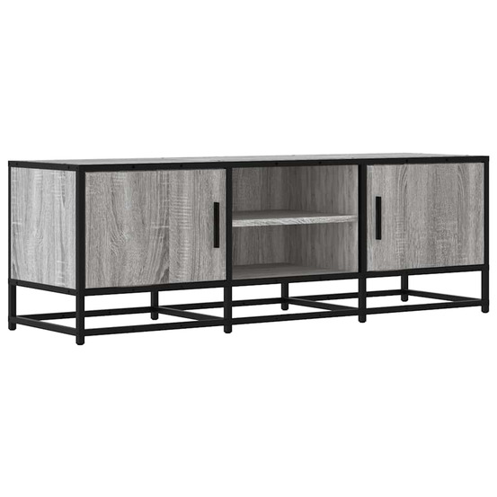 Meuble tv sonoma gris 120x35x41 cm bois d'ingénierie et métal