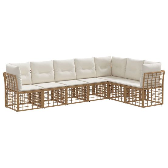 Ensemble de canapés d'extérieur naturel polyester
