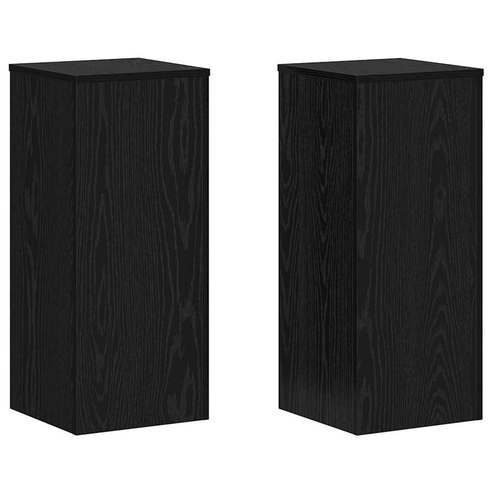 Support de plante 2 pièces chêne noir 30 x 30 x 70 cm