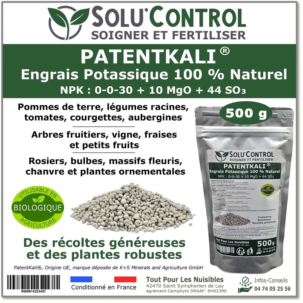 500 g de patentkali® solu’control – engrais potassique 100% naturel