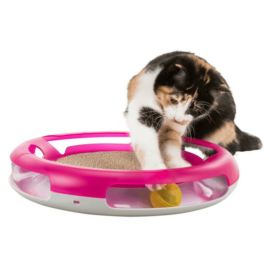 Jouet pour chat race & scratch ø 37 cm