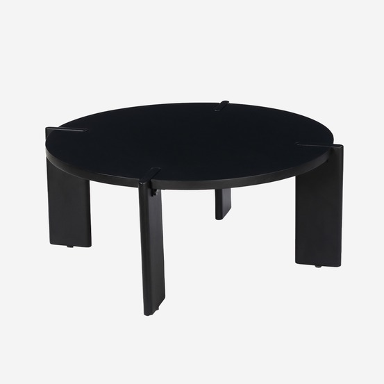 Table basse ronde en bois massif 80 cm - reva