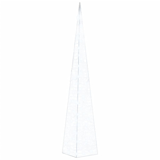 Cône lumineux décoratif à led acrylique blanc froid 120 cm