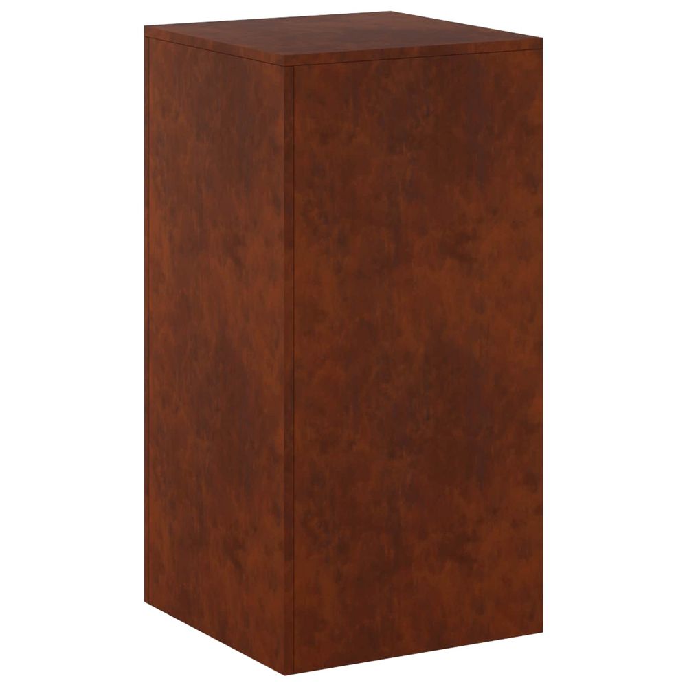 Support de plante rouillé 40 x 40 x 80 cm acier patiné