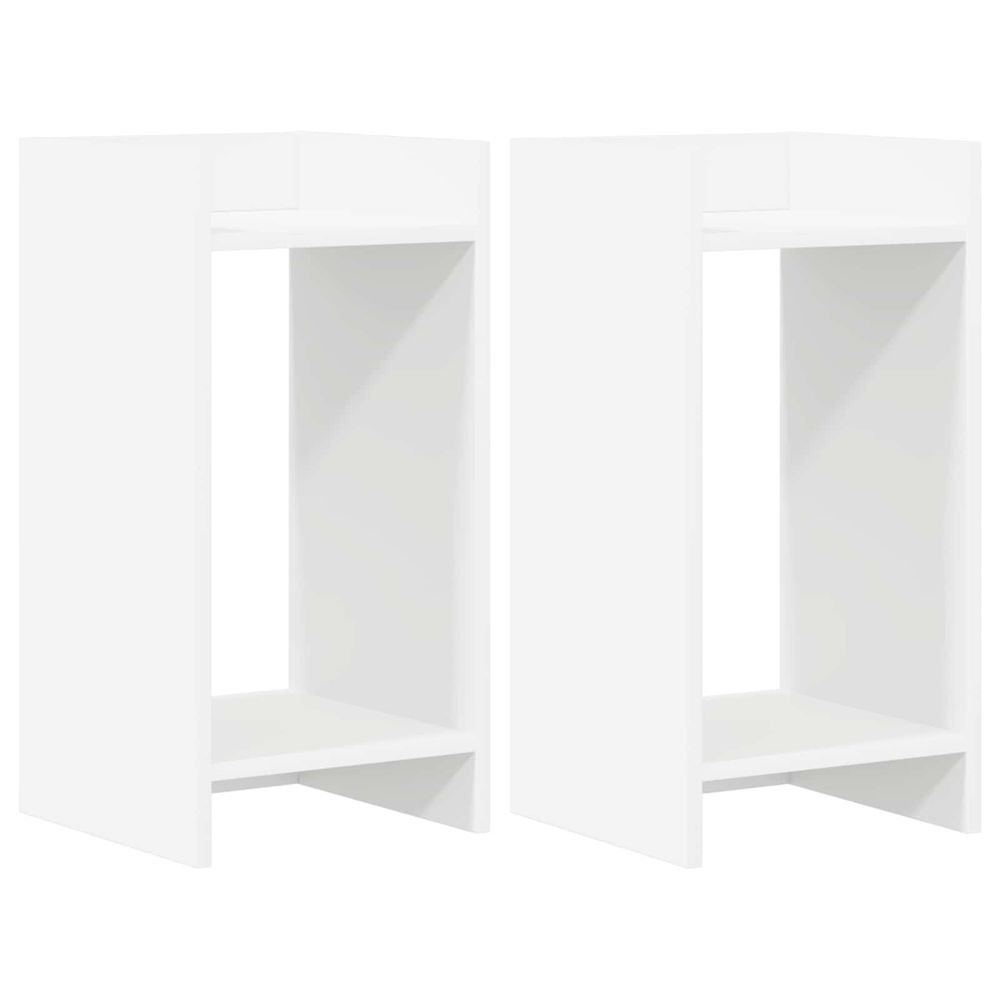Support de plante 2 pièces blanc 30 x 30 x 60 cm