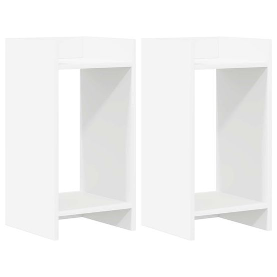 Support de plante 2 pièces blanc 30 x 30 x 60 cm