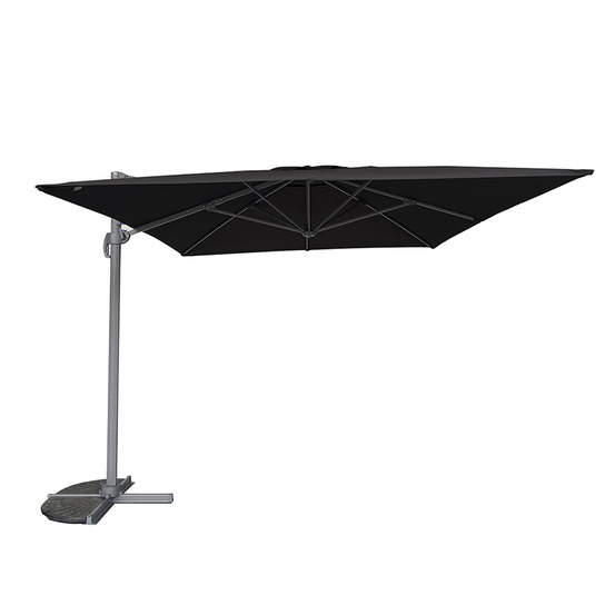 Parasol déporté noir 4x3 m mercuria