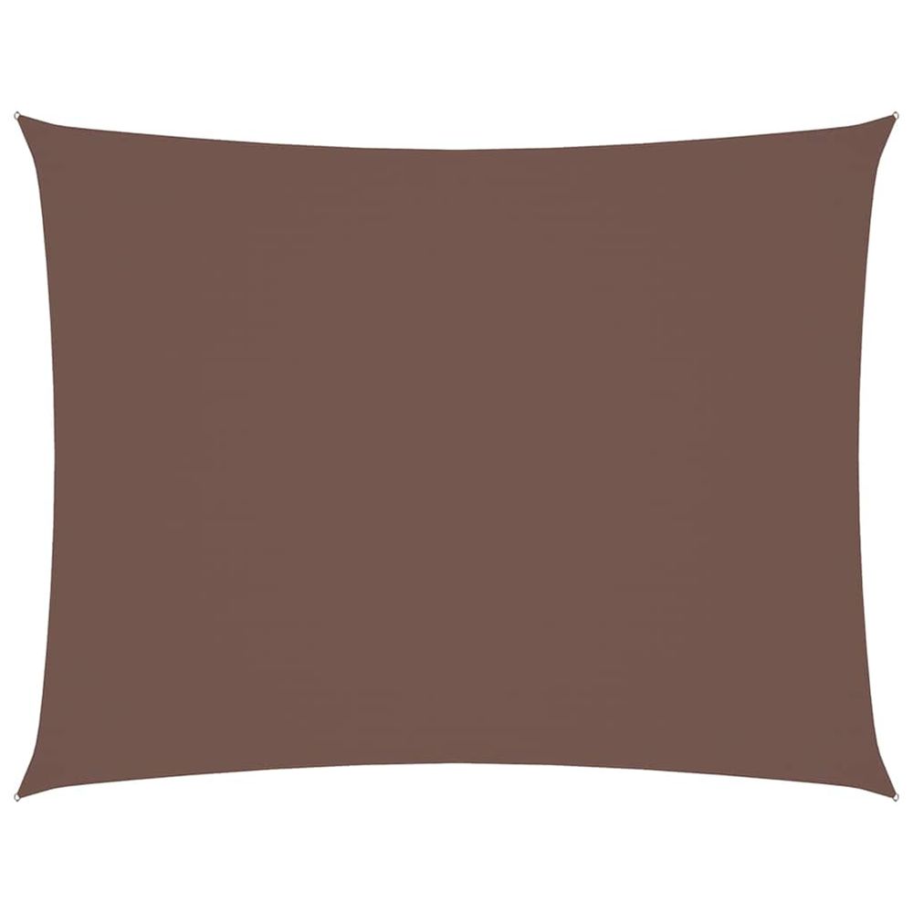 Voile de parasol tissu oxford rectangulaire 2,5x4 m marron