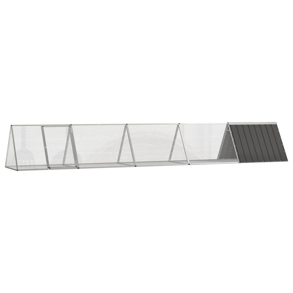Clapier anthracite 504,5x80,5x71 cm acier galvanisé