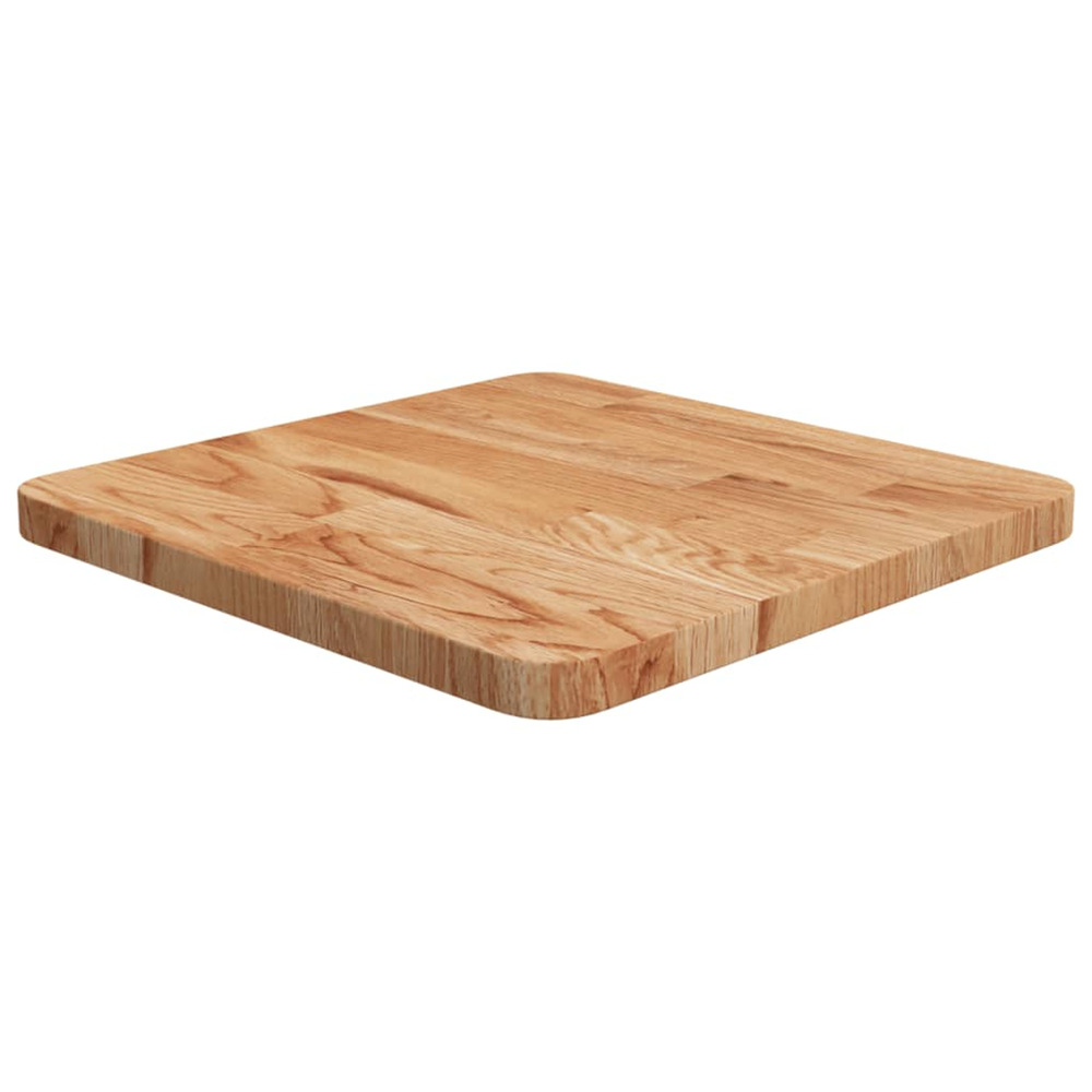 Dessus de table carré marron clair40x40x2,5cm bois chêne traité