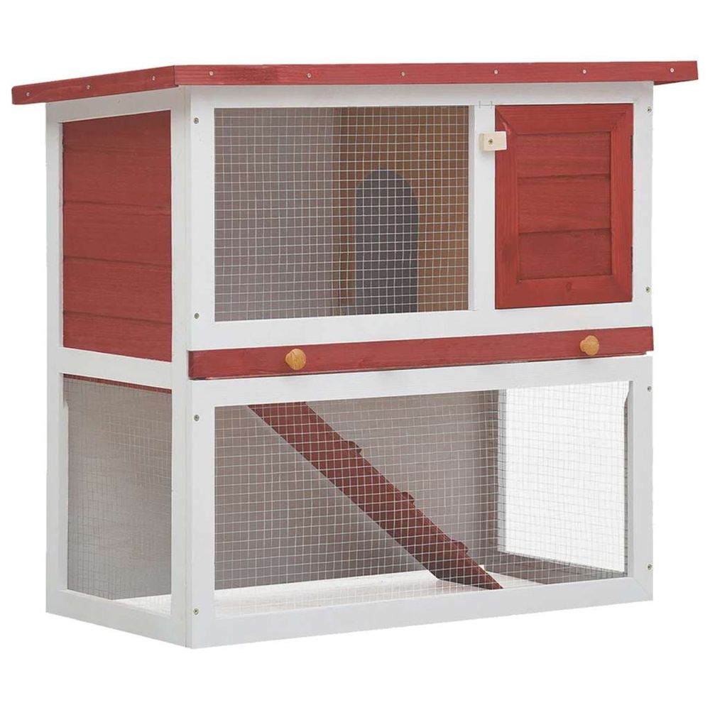Clapier d'extÃ©rieur 1 porte Rouge Bois