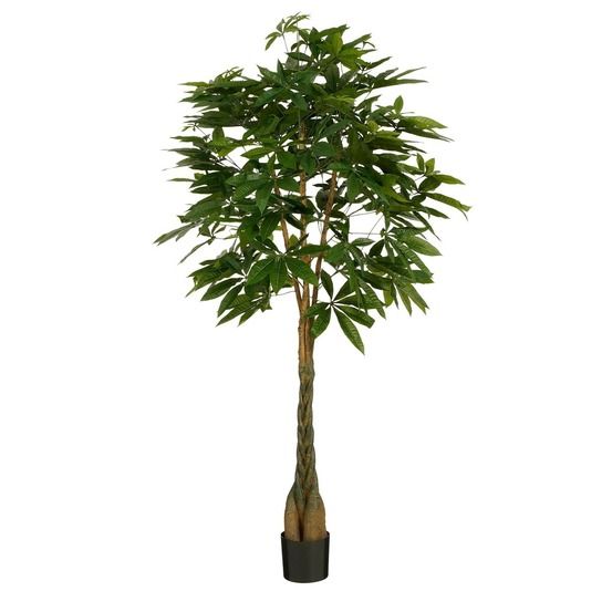 Mica decorations pachira plante artificielle - h150 x ø65 cm - vert