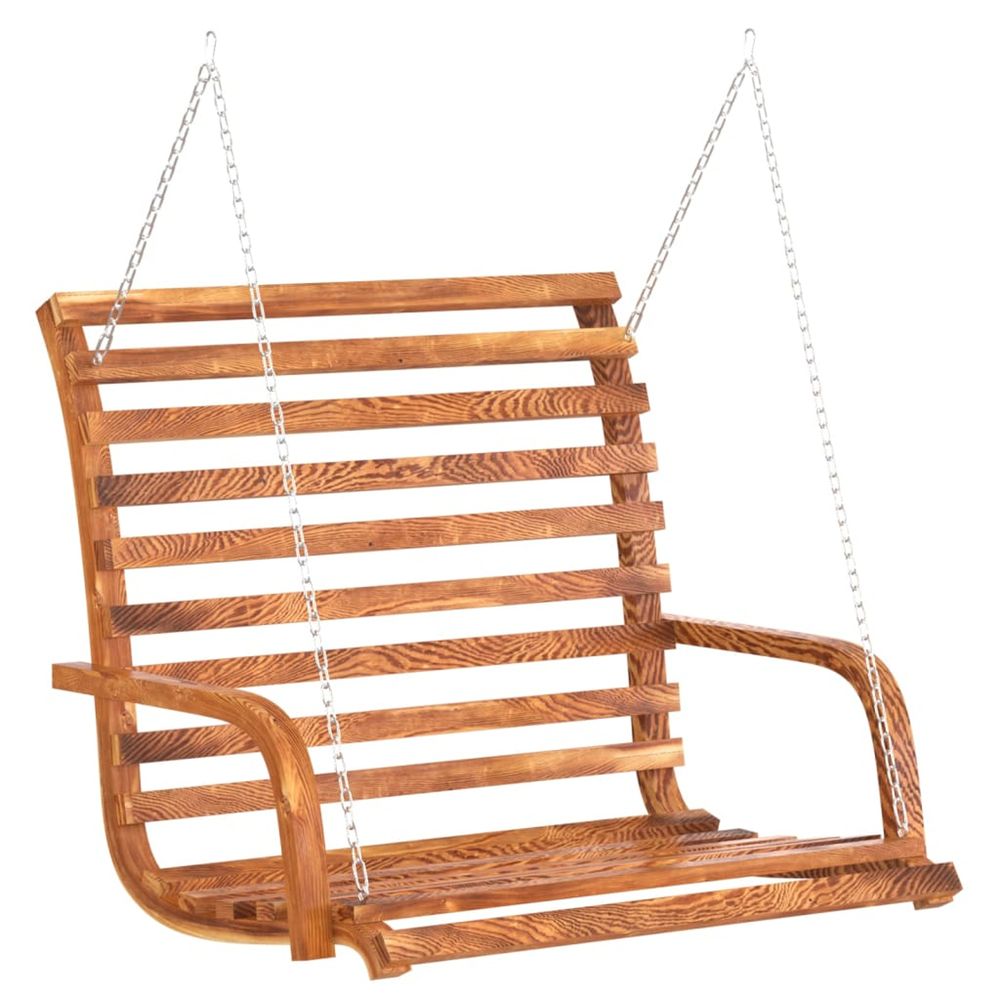 Balancelle bois courbé avec finition en teck 126x63x92 cm