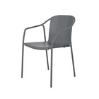 Rod  - fauteuil de jardin en aluminium laqué et polypropylène gris