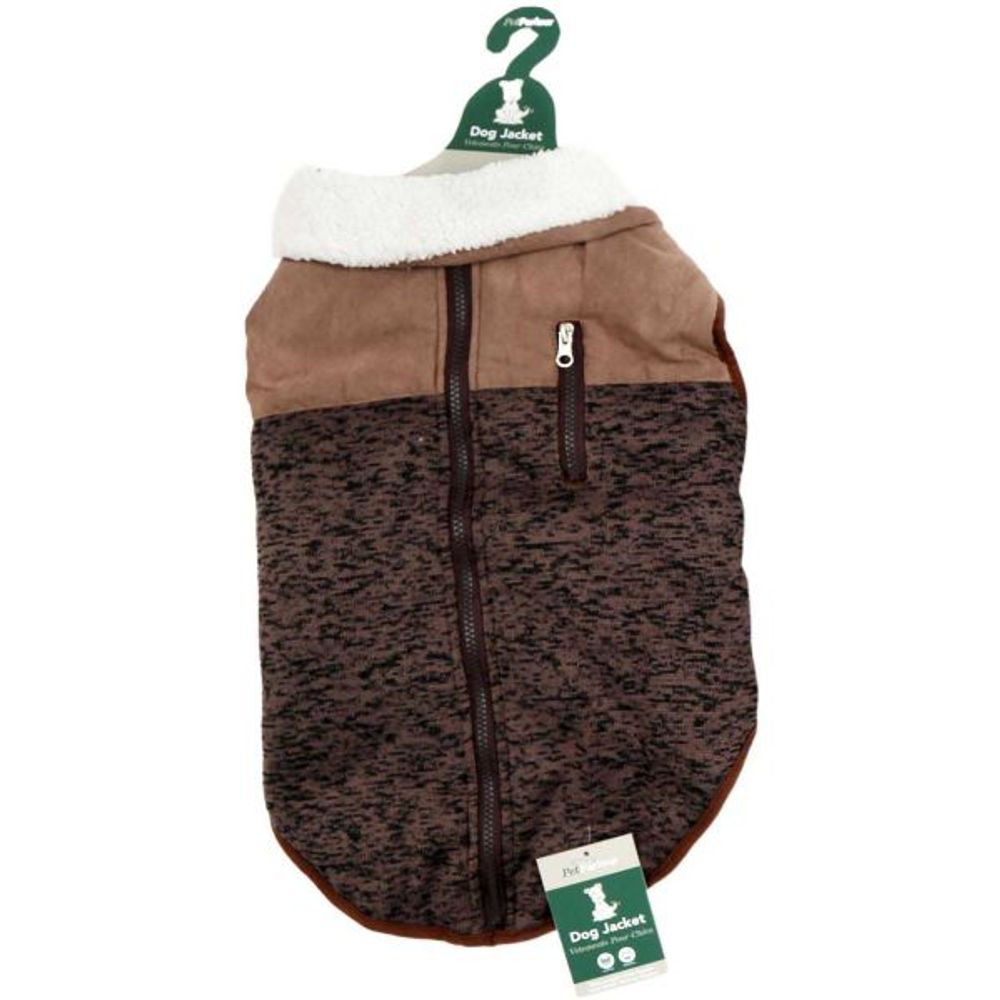 Manteau fourrure pour chien natural 45 cm marron